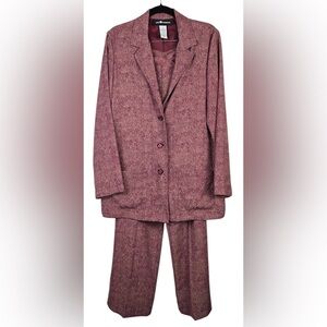 Sag Harbor Mauve Women’s Pantsuit withTextured Elegance💕